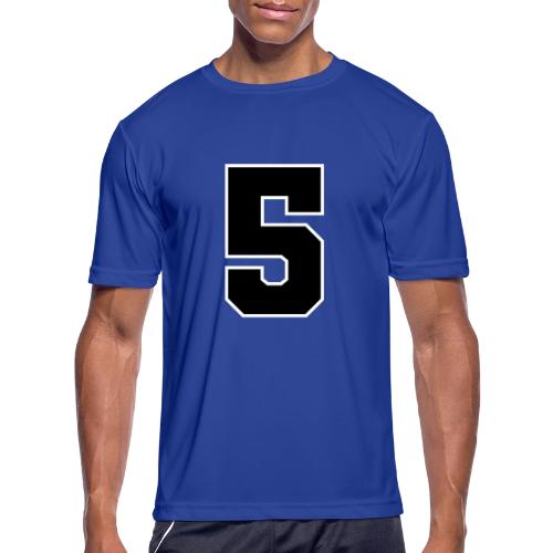 Varsity Number 5 Athletic Design - Men's Moisture Wicking Performance T-Shirt