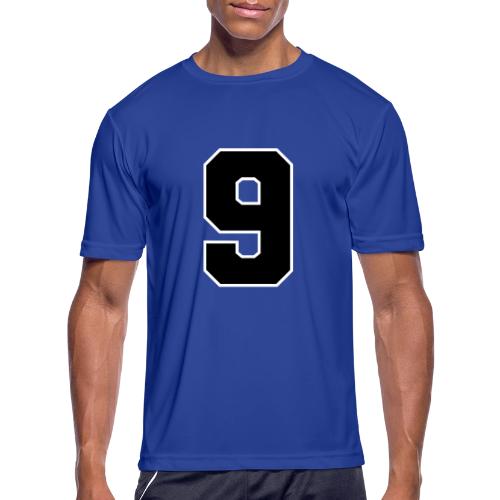 Varsity Number 9 Athletic Font - Men's Moisture Wicking Performance T-Shirt