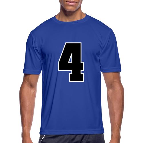 Varsity Number 4 College Style - Men's Moisture Wicking Performance T-Shirt