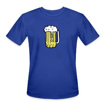beer - Men's Moisture Wicking Performance T-Shirt - royal blue - Front - Jackson (183cm)