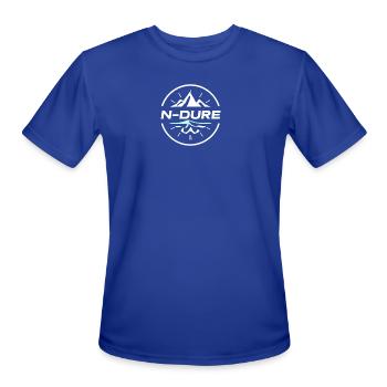 N-Dure Mountain Crest Logo - Men's Moisture Wicking Performance T-Shirt - royal blue - Front - Jackson (183cm)