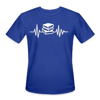 Book - Men's Moisture Wicking Performance T-Shirt - royal blue - Front - Jackson (183cm)