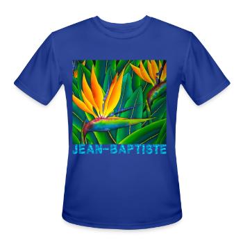 Bird of Paradise - Men's Moisture Wicking Performance T-Shirt - royal blue - Front - Jackson (183cm)