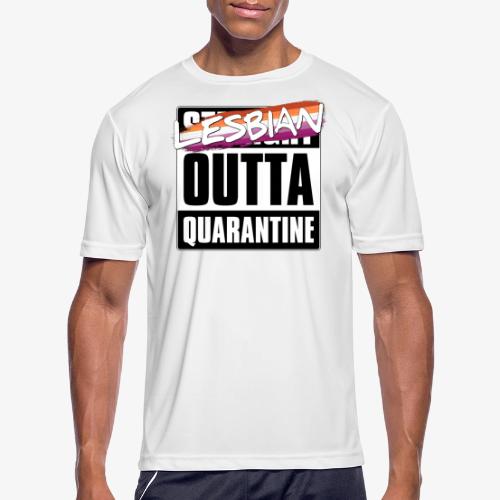 Lesbian Outta Quarantine - Lesbian Pride - Men's Moisture Wicking Performance T-Shirt