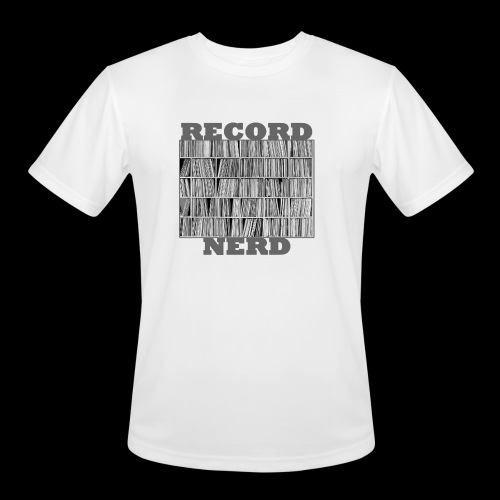 Record Nerd (wht) - Men's Moisture Wicking Performance T-Shirt