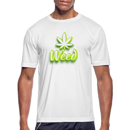 Cannabis Weed Leaf - Marijuana - Customizable - Men's Moisture Wicking Performance T-Shirt