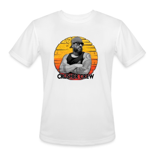 Crusher Crew Carl Crusher Sunset Circle - Men's Moisture Wicking Performance T-Shirt