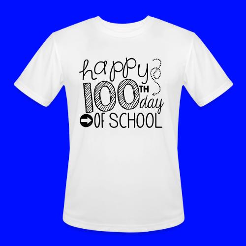 Happy 100th Day of School Arrows Teacher T-shirt - Men's Moisture Wicking Performance T-Shirt
