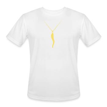Italian Pride - Italian Horn - It's and Italian - Men's Moisture Wicking Performance T-Shirt - white - Front - Jackson (183cm)
