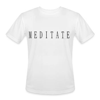Meditate - Men's Moisture Wicking Performance T-Shirt - white - Front - Jackson (183cm)