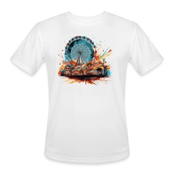 Amusement-Park Theme-Park Ferris-Wheel Funfair - Men's Moisture Wicking Performance T-Shirt - white - Front - Jackson (183cm)