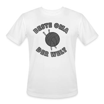 Best Granny in the world knitting wool - Men's Moisture Wicking Performance T-Shirt - white - Front - Jackson (183cm)