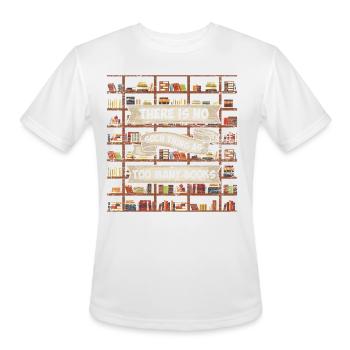 Book - Men's Moisture Wicking Performance T-Shirt - white - Front - Jackson (183cm)