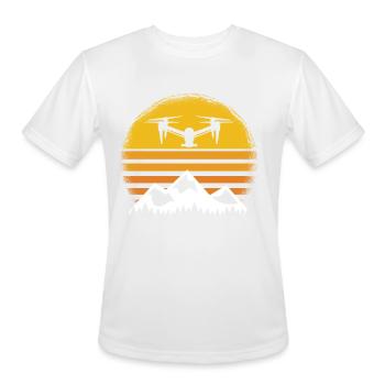 Drone Shirt Drones Drone - Men's Moisture Wicking Performance T-Shirt - white - Front - Jackson (183cm)