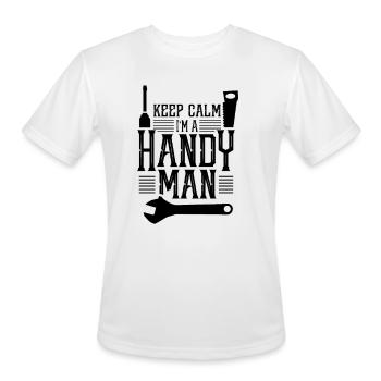 Handyman DIY Hobby Handy Man Fix It Tinkerer - Men's Moisture Wicking Performance T-Shirt - white - Front - Jackson (183cm)