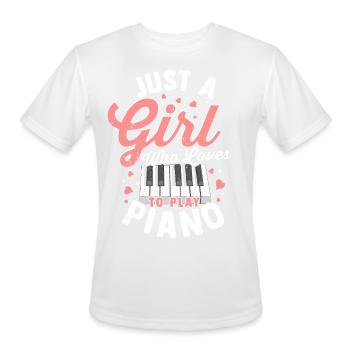 Piano Tshirt Piano Grand Piano Digital Piano Gift - Men's Moisture Wicking Performance T-Shirt - white - Front - Jackson (183cm)