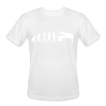 Piano - Men's Moisture Wicking Performance T-Shirt - white - Front - Jackson (183cm)