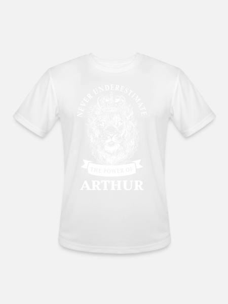 Arthur Gift Name Lion - Men's Moisture Wicking Performance T-Shirt - white