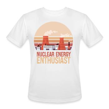 Nuclear Energy Enthusiast Power Plant Atom - Men's Moisture Wicking Performance T-Shirt - white - Front - Jackson (183cm)