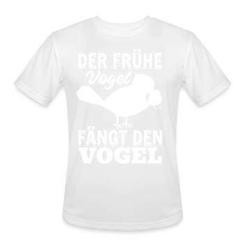The Early Bird Catches The Bird Funny Bird Lover - Men's Moisture Wicking Performance T-Shirt - white - Front - Jackson (183cm)