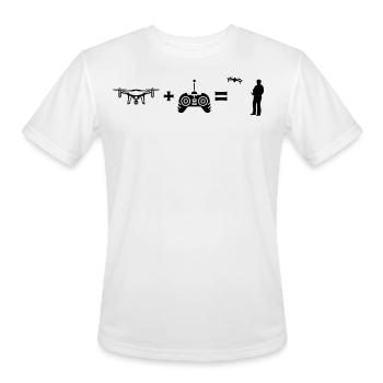 Drone Quadcopter Drone Funny Drone Pilot Funny Dro - Men's Moisture Wicking Performance T-Shirt - white - Front - Jackson (183cm)