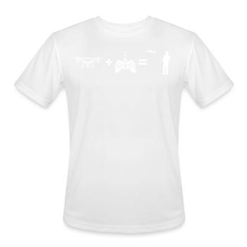 Quadcopter Drone Funny Drone Pilot Funny Drone - Men's Moisture Wicking Performance T-Shirt - white - Front - Jackson (183cm)