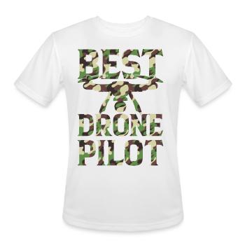Quadcopter Drone Pilot Drone Racing - Best Drone P - Men's Moisture Wicking Performance T-Shirt - white - Front - Jackson (183cm)