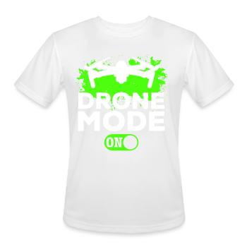 Drone Mode On - Quadcopter Drone Pilot Drone Flyin - Men's Moisture Wicking Performance T-Shirt - white - Front - Jackson (183cm)