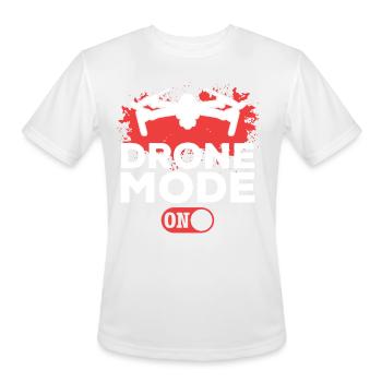 Drone Mode On - Drone Flying Drone Racing Drone Pi - Men's Moisture Wicking Performance T-Shirt - white - Front - Jackson (183cm)