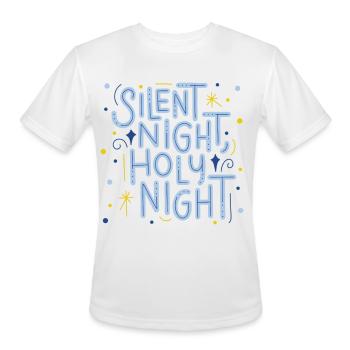 silent night holly night - Men's Moisture Wicking Performance T-Shirt - white - Front - Jackson (183cm)