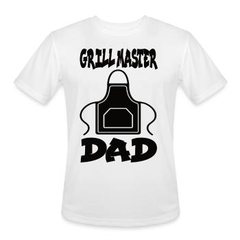 Grillmaster Dad Bbq Grill Barbecue Barbecue Smoker - Men's Moisture Wicking Performance T-Shirt - white - Front - Jackson (183cm)