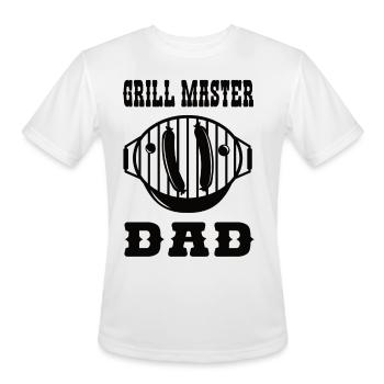 Grillmaster Dad Bbq Grill Barbecue Barbecue Smoker - Men's Moisture Wicking Performance T-Shirt - white - Front - Jackson (183cm)