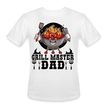 Grillmaster Dad Bbq Grill Barbecue Barbecue Smoker - Men's Moisture Wicking Performance T-Shirt - white - Front - Jackson (183cm)