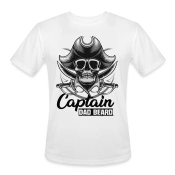 Captain Dad Beard Captain Boot Sailing Sailing - Men's Moisture Wicking Performance T-Shirt - white - Front - Jackson (183cm)