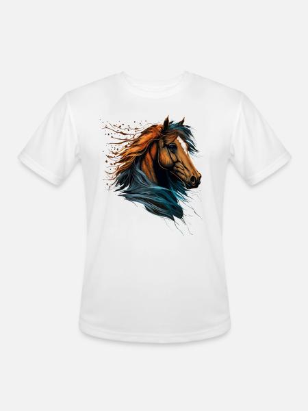 Horseman - Men's Moisture Wicking Performance T-Shirt - white