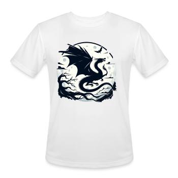 Mystical Dragon Moonlight - Men's Moisture Wicking Performance T-Shirt - white - Front - Jackson (183cm)