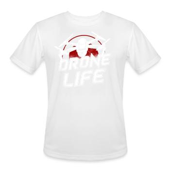 Drone Pilot Pilot Drone Life - Men's Moisture Wicking Performance T-Shirt - white - Front - Jackson (183cm)