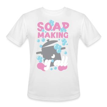 Soap Making Crafting Soap Making - Men's Moisture Wicking Performance T-Shirt - white - Front - Jackson (183cm)