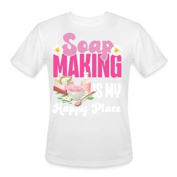 Soap Making Crafting Soap Making - Men's Moisture Wicking Performance T-Shirt - white - Front - Jackson (183cm)
