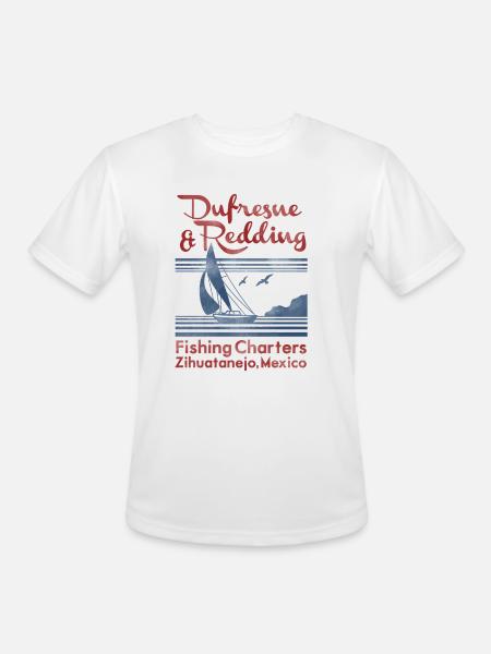 Dufresne and Redding Fishing Charters - Men's Moisture Wicking Performance T-Shirt - white