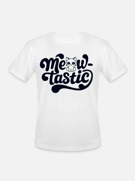 Cat Meow-Tastic Fantastic - Men's Moisture Wicking Performance T-Shirt - white