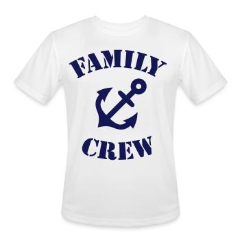 Family Crew (Anchor / Crew Complement / Navy) - Men's Moisture Wicking Performance T-Shirt - white - Front - Jackson (183cm)