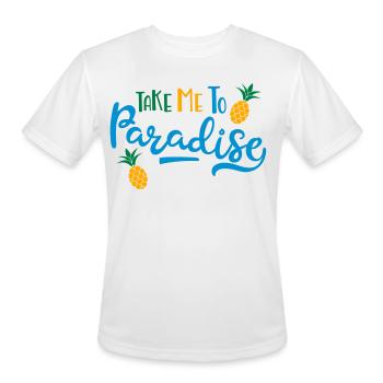 paradise - Men's Moisture Wicking Performance T-Shirt - white - Front - Jackson (183cm)