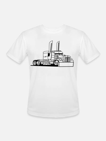 Comic style truck - Men's Moisture Wicking Performance T-Shirt - white