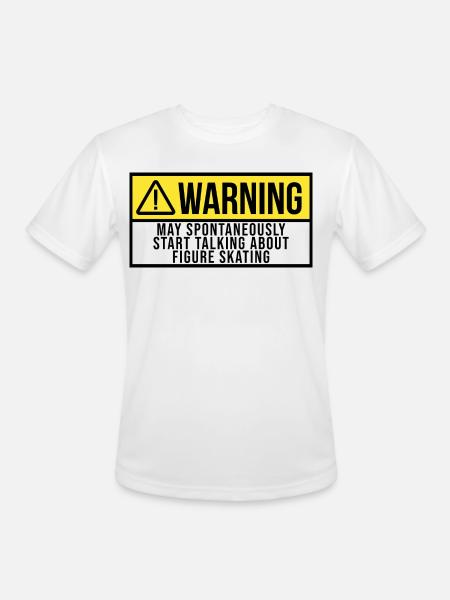 Figure Skate - Men's Moisture Wicking Performance T-Shirt - white