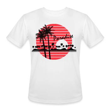 Paradise - Men's Moisture Wicking Performance T-Shirt - white - Front - Jackson (183cm)