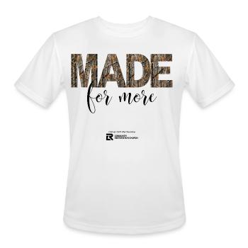Made for More Camo - Men's Moisture Wicking Performance T-Shirt - white - Front - Jackson (183cm)