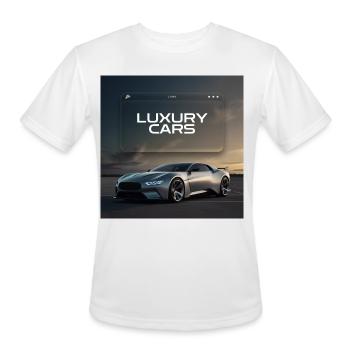 Luxury Car Minimalist Illustration - Men's Moisture Wicking Performance T-Shirt - white - Front - Jackson (183cm)