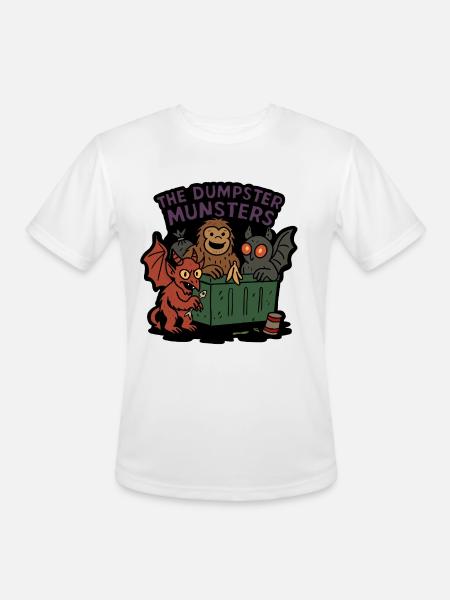 The Dumpster Munsters Halloween Crew - Men's Moisture Wicking Performance T-Shirt - white