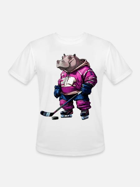 Hippos ice hockey - Men's Moisture Wicking Performance T-Shirt - white